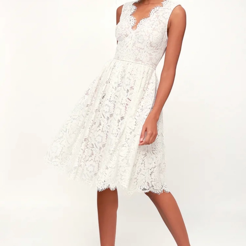 Lulus white skater dress